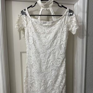 Ambiance White Lace Dress